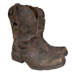 Ariat Rambler Boots Mens 11.5EE 2E Brown Leather Western Square Toe Country Boy
